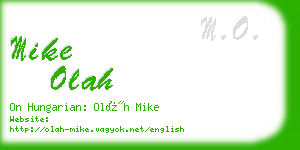 mike olah business card
